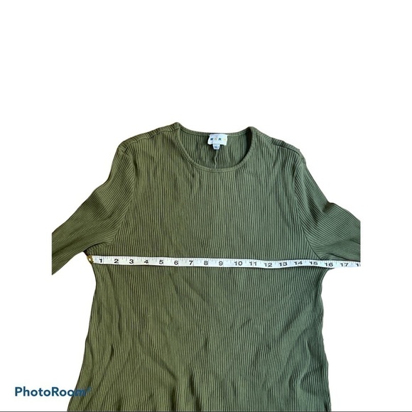 MKRM 3/4 sleeve ribbed green dress size small - Picture 2 of 4